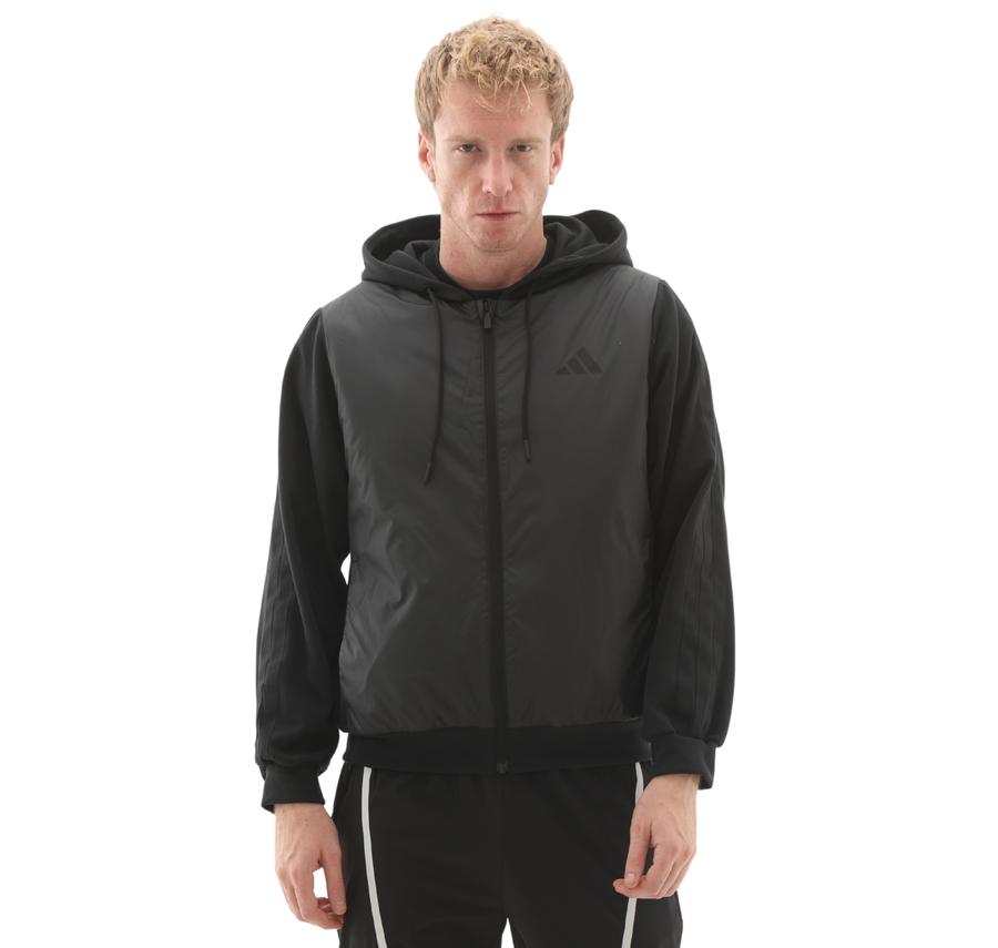 adidas Ess 3S In Hyb J Erkek Ceket Siyah adidas Ess 3S In Hyb J Erkek Ceket Siyah