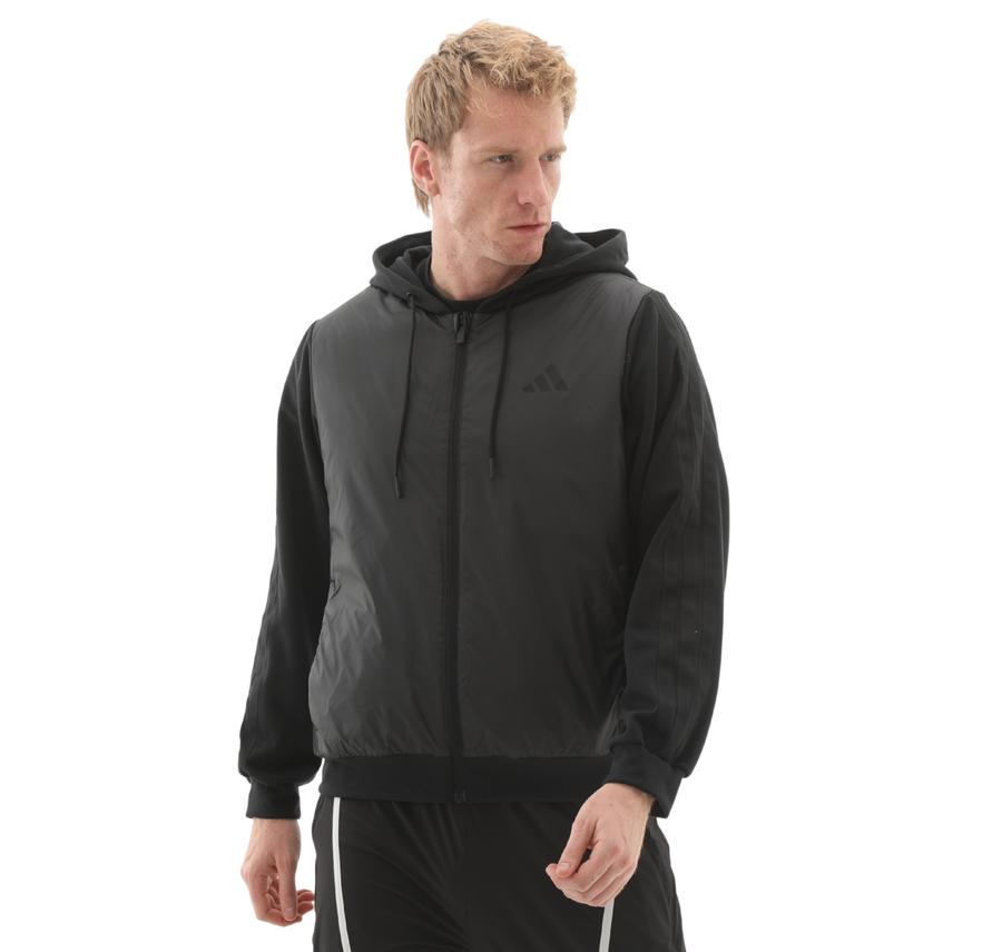 adidas Ess 3S In Hyb J Erkek Ceket Siyah adidas Ess 3S In Hyb J Erkek Ceket Siyah