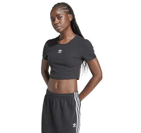 adidas Ess Rıb Tee Kadın T-Shirt Siyah