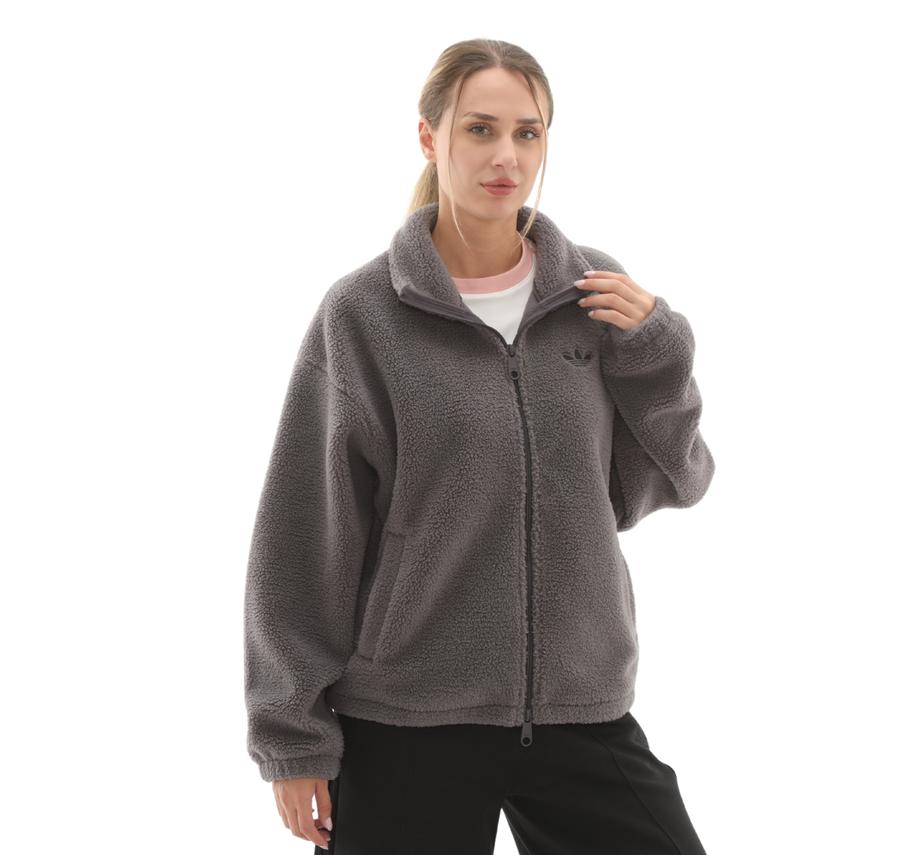 adidas Ess Teddy Jkt Kadın Ceket Mor adidas Ess Teddy Jkt Kadın Ceket Mor