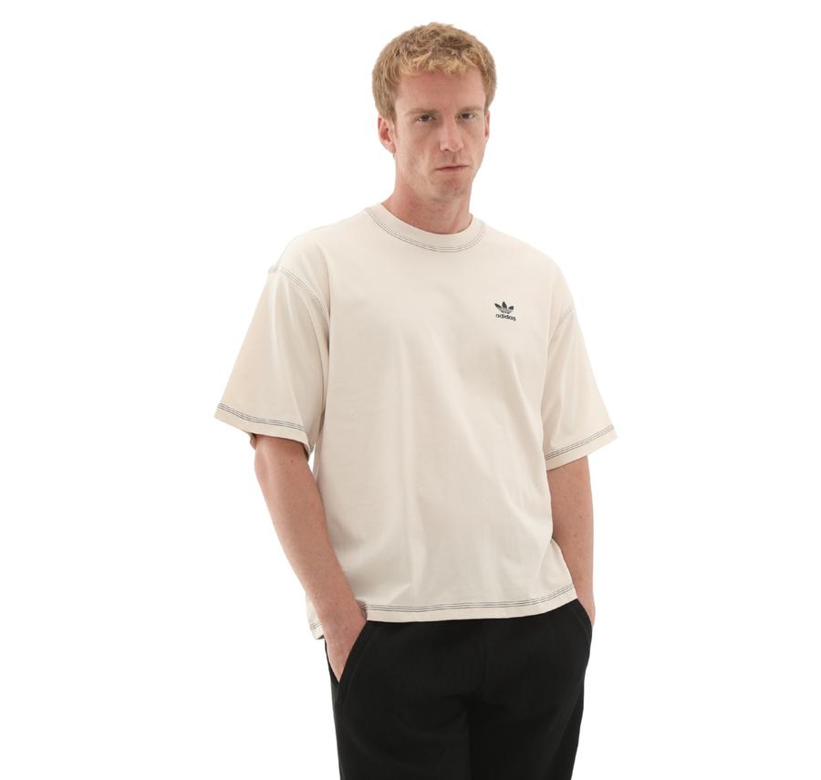adidas Essentıals Tee Erkek T-Shirt Krem adidas Essentıals Tee Erkek T-Shirt Krem
