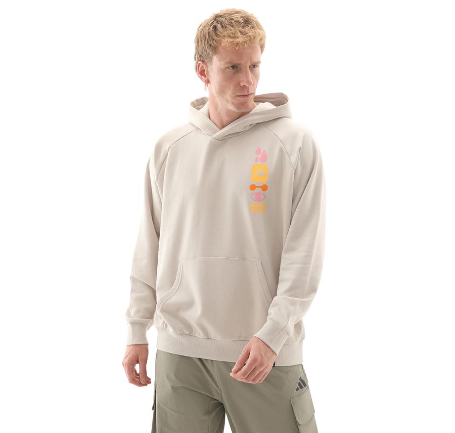 adidas Gfx Hoodıe Erkek Sweatshirt Krem adidas Gfx Hoodıe Erkek Sweatshirt Krem