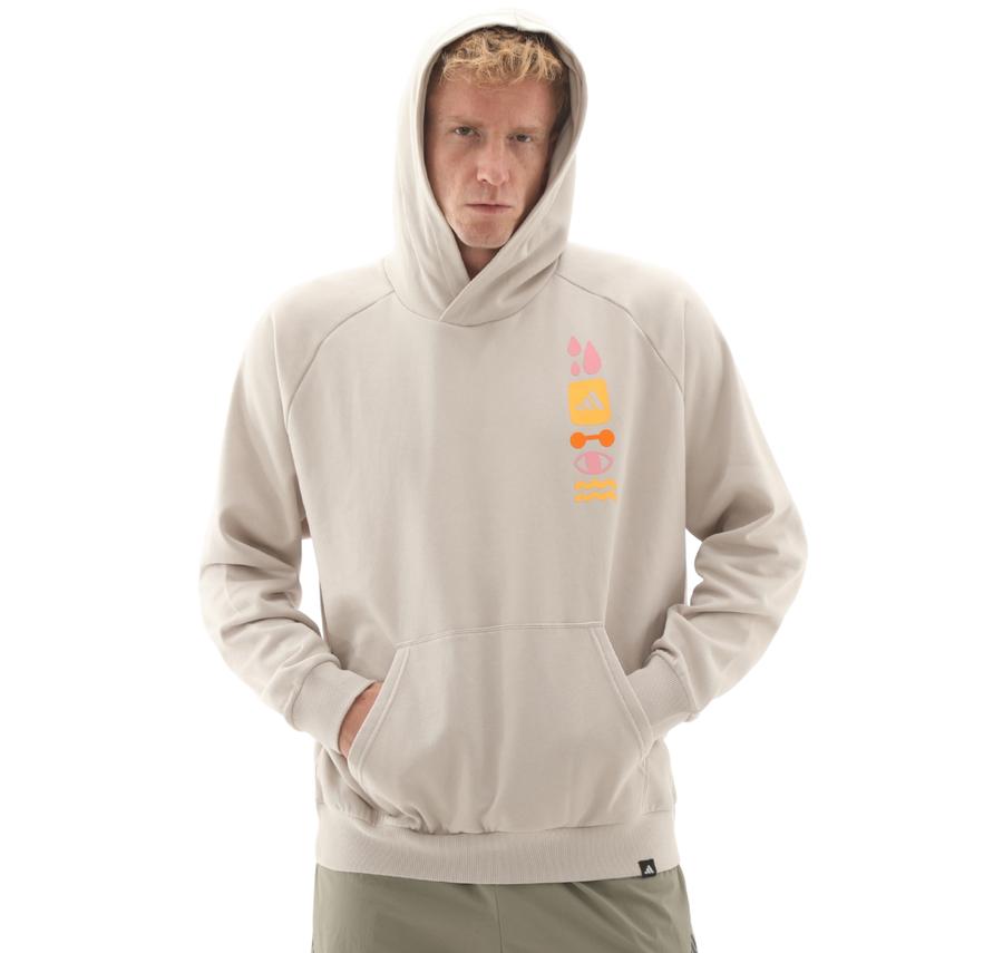 adidas Gfx Hoodıe Erkek Sweatshirt Krem adidas Gfx Hoodıe Erkek Sweatshirt Krem