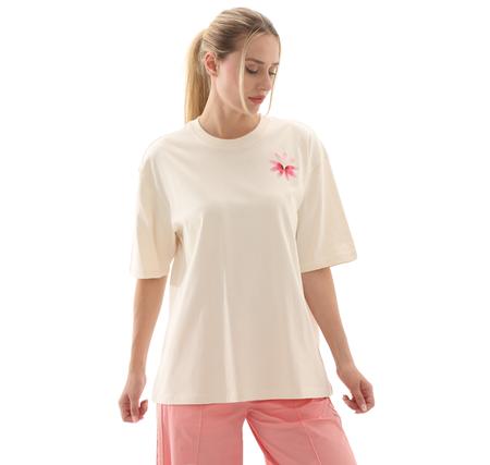 adidas Gfx Tee Kadın T-Shirt Krem