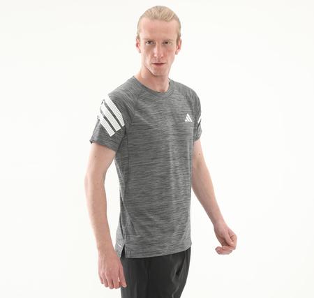 adidas Gym+ 3S Tee Erkek T-Shirt Gri