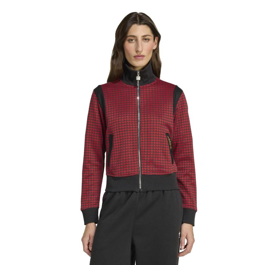 adidas Houndstooth Tt Kadın Ceket Bordo adidas Houndstooth Tt Kadın Ceket Bordo