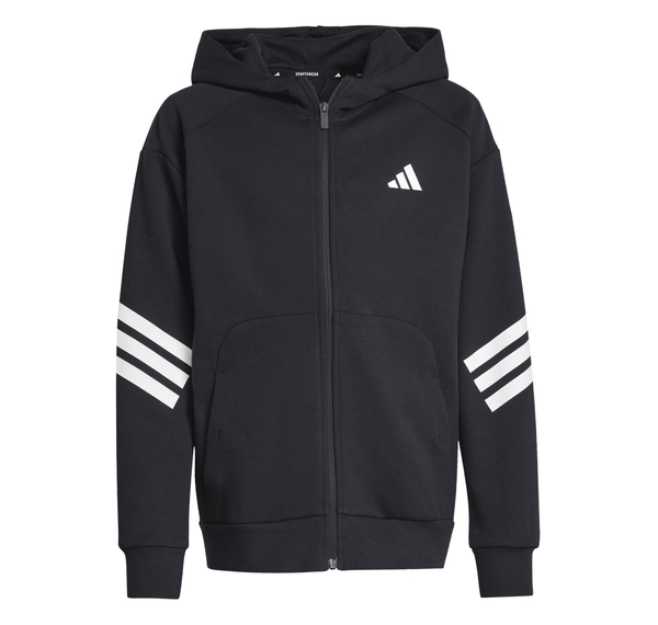 adidas J Fı 3S Fz Hd Çocuk Ceket Siyah adidas J Fı 3S Fz Hd Çocuk Ceket Siyah