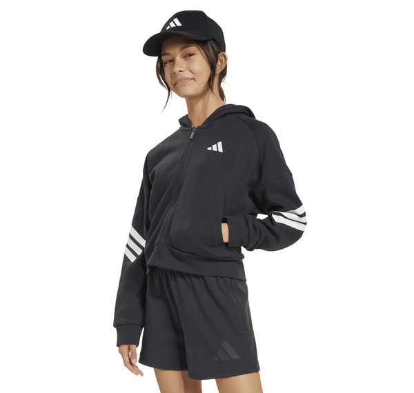 adidas Jg Fı 3S Fz Çocuk Ceket Siyah adidas Jg Fı 3S Fz Çocuk Ceket Siyah