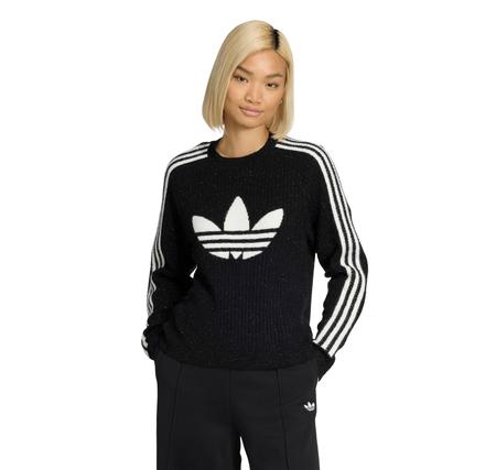 adidas Lurex Knıt Crew Kadın Sweatshirt Siyah adidas Lurex Knıt Crew Kadın Sweatshirt Siyah