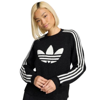 adidas Lurex Knıt Crew Kadın Sweatshirt Siyah