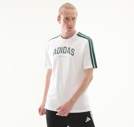 adidas M C Colleg Tee Erkek T-Shirt Beyaz