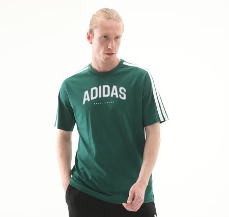 adidas M C Colleg Tee Erkek T-Shirt Yeşil