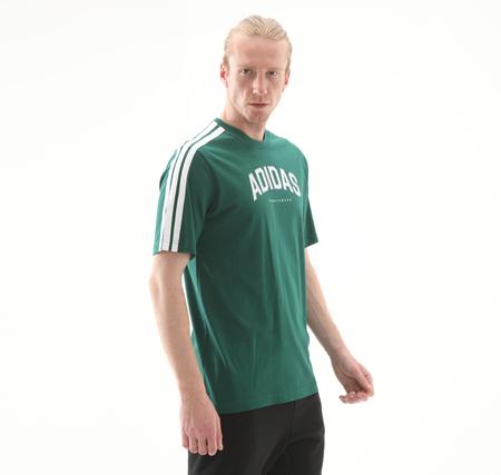 adidas M C Colleg Tee Erkek T-Shirt Yeşil