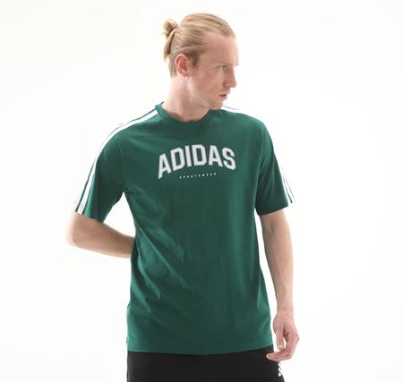 adidas M C Colleg Tee Erkek T-Shirt Yeşil