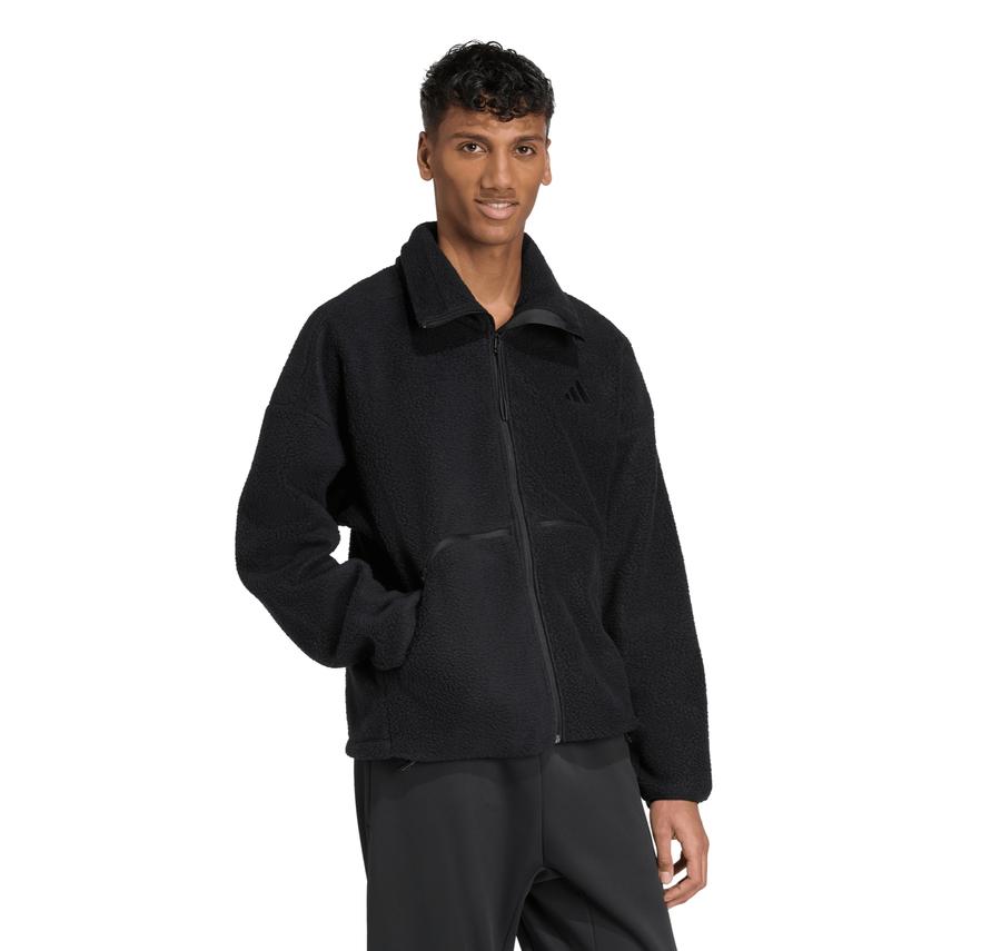 adidas M Ct Fleece Fz Erkek Ceket Siyah adidas M Ct Fleece Fz Erkek Ceket Siyah