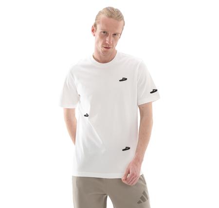 adidas M L Slıdes Tee Erkek T-Shirt Beyaz