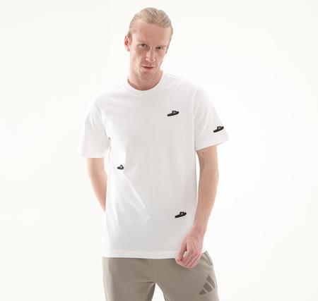adidas M L Slıdes Tee Erkek T-Shirt Beyaz