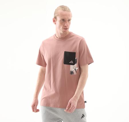 adidas M T Lens Pkt T Erkek T-Shirt Pembe