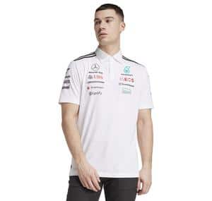 adidas Mercedes Tm Polo Wm Erkek T-Shirt Beyaz