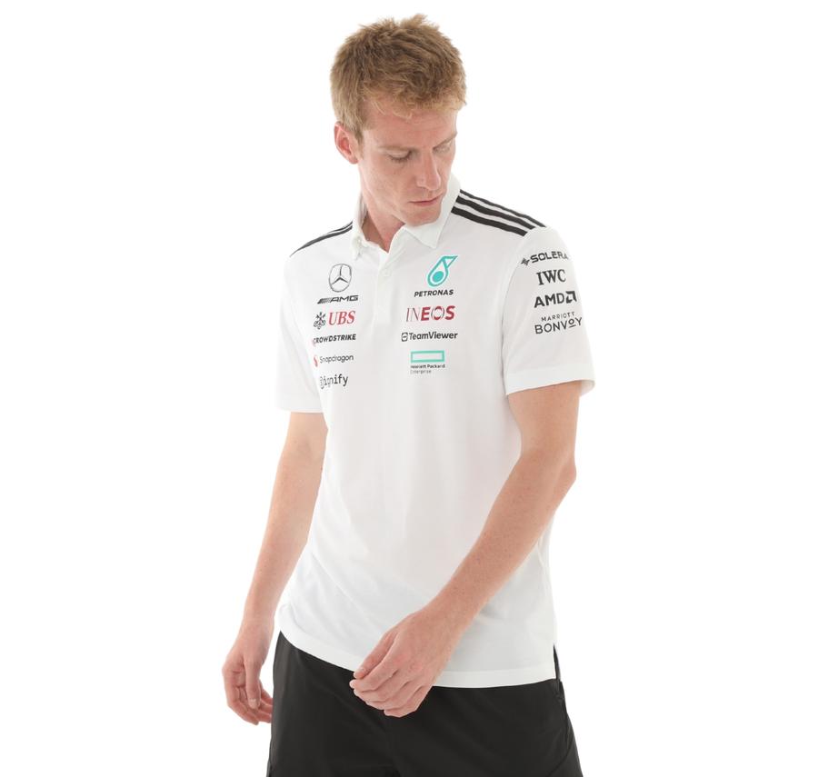 adidas Mercedes Tm Polo Wm Erkek T-Shirt Beyaz adidas Mercedes Tm Polo Wm Erkek T-Shirt Beyaz