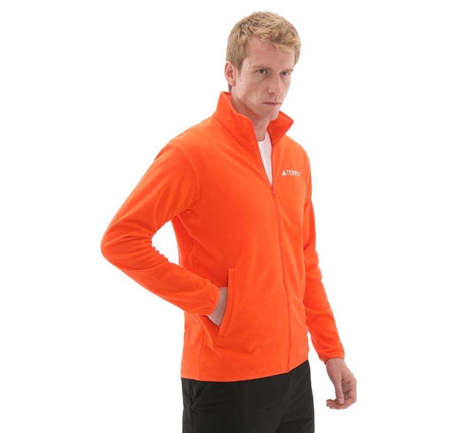 adidas Mt Ess Fz Fl Erkek Ceket Turuncu adidas Mt Ess Fz Fl Erkek Ceket Turuncu