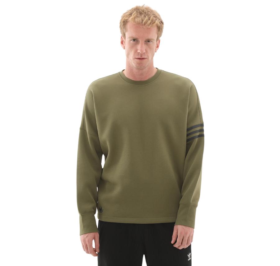 adidas Nc Ls Os Crew Erkek Sweatshirt Haki adidas Nc Ls Os Crew Erkek Sweatshirt Haki