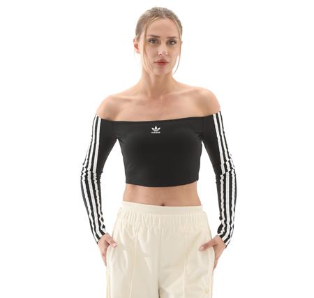 adidas Offshoulder Ls Kadın Sweatshirt Siyah