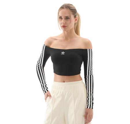 adidas Offshoulder Ls Kadın Sweatshirt Siyah
