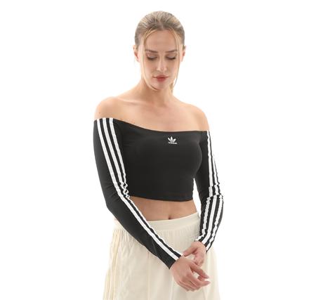 adidas Offshoulder Ls Kadın Sweatshirt Siyah