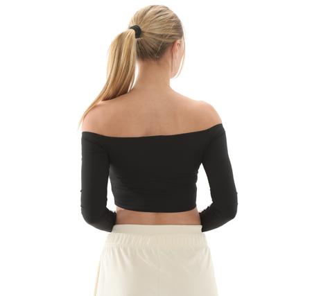 adidas Offshoulder Ls Kadın Sweatshirt Siyah