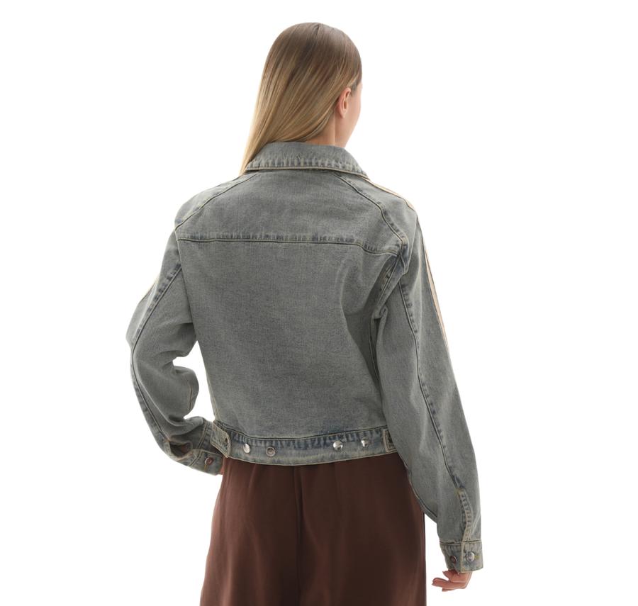 adidas P Ess Denım Jkt Kadın Ceket Mavi adidas P Ess Denım Jkt Kadın Ceket Mavi