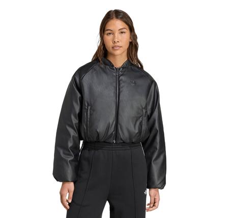 adidas Pleather Bomber Kadın Mont Siyah adidas Pleather Bomber Kadın Mont Siyah