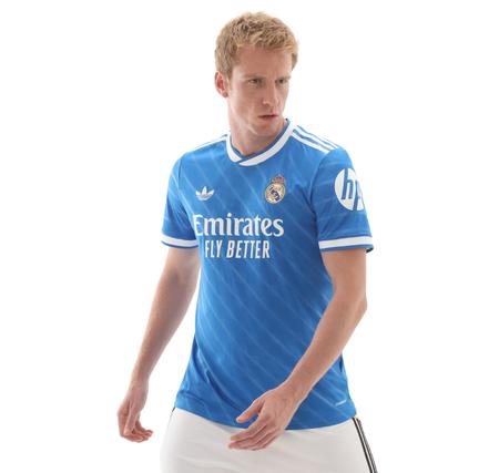 adidas Real Madrid 25-26 Üçüncü Forma Erkek Forma Mavi