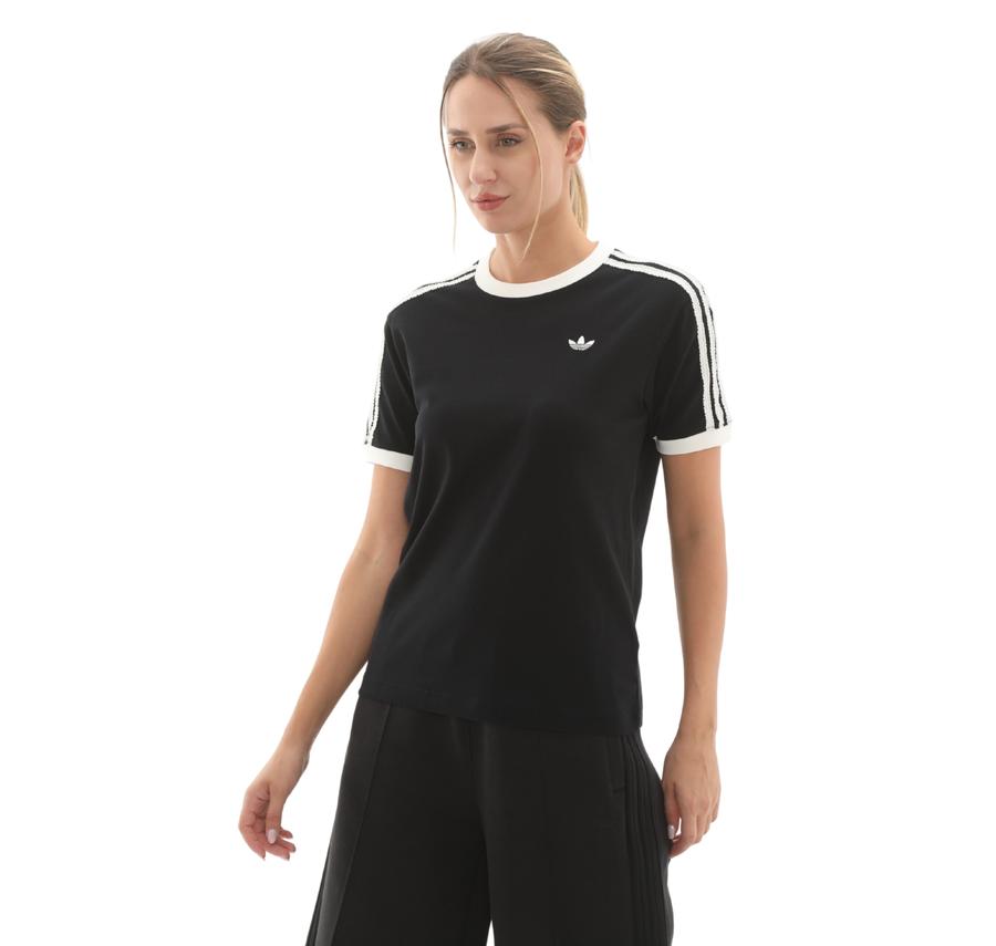 adidas Ruffle 3S Tee Kadın T-Shirt Siyah adidas Ruffle 3S Tee Kadın T-Shirt Siyah