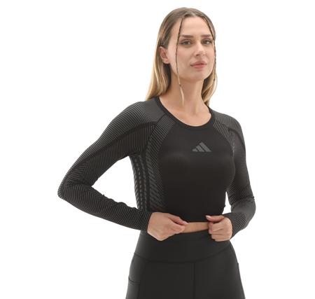 adidas Seamless Ls Kadın T-Shirt Siyah adidas Seamless Ls Kadın T-Shirt Siyah