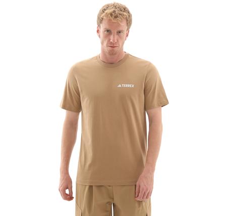 adidas Terrex Graphic Mountaın Erkek T-Shirt Krem adidas Terrex Graphic Mountaın Erkek T-Shirt Krem