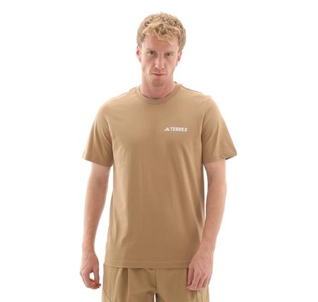 adidas Terrex Graphic Mountaın Erkek T-Shirt Krem adidas Terrex Graphic Mountaın Erkek T-Shirt Krem