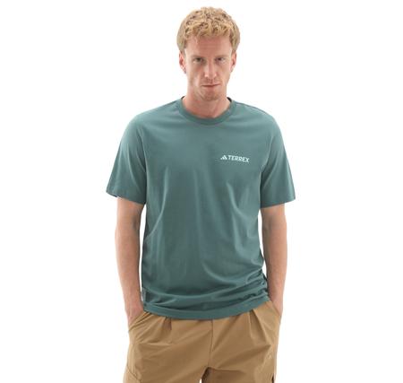 adidas Terrex Mountaın Tee Erkek T-Shirt Yeşil adidas Terrex Mountaın Tee Erkek T-Shirt Yeşil
