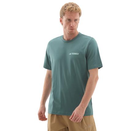 adidas Terrex Mountaın Tee Erkek T-Shirt Yeşil adidas Terrex Mountaın Tee Erkek T-Shirt Yeşil