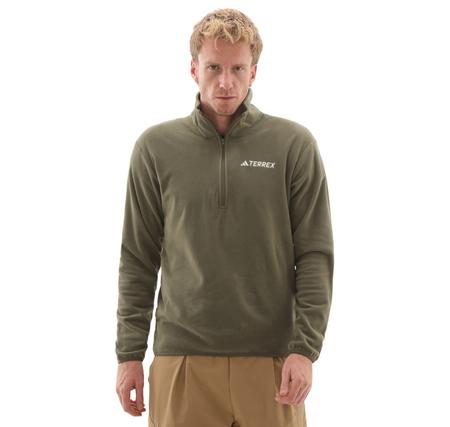 adidas Terrex Mt Ess Hz Fl Erkek Sweatshirt Haki adidas Terrex Mt Ess Hz Fl Erkek Sweatshirt Haki