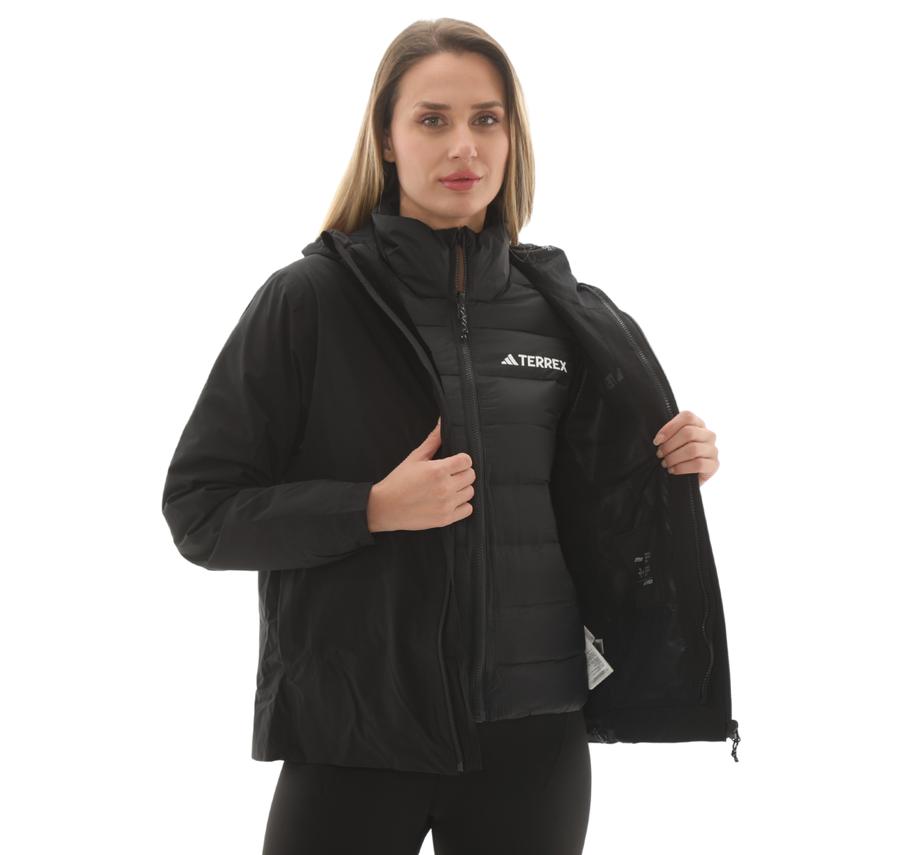 adidas Terrex W Mt Ess 3In1 D Kadın Mont Siyah adidas Terrex W Mt Ess 3In1 D Kadın Mont Siyah