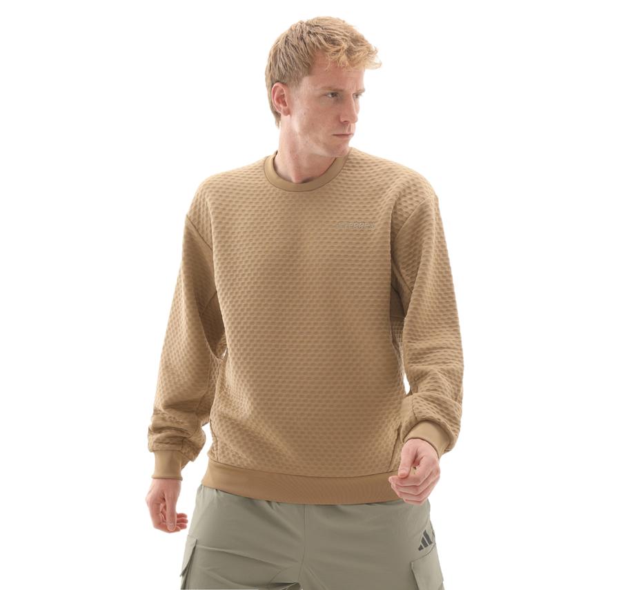 adidas Terrex Xploric Crewneck Erkek Sweatshirt Kahve adidas Terrex Xploric Crewneck Erkek Sweatshirt Kahve