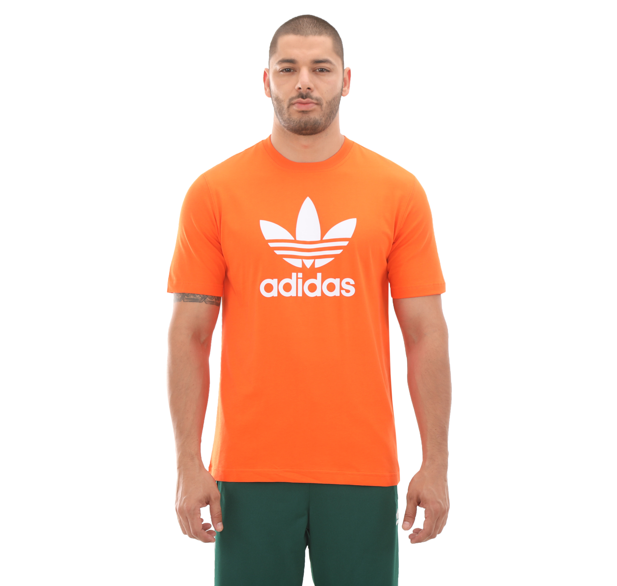 Мужская футболка adidas Trefoil T-Shirt Turuncu для бега