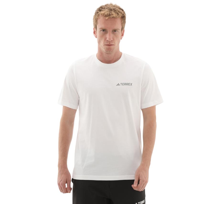 adidas Terrex Mountaın Tee Erkek T-Shirt Beyaz adidas Terrex Mountaın Tee Erkek T-Shirt Beyaz