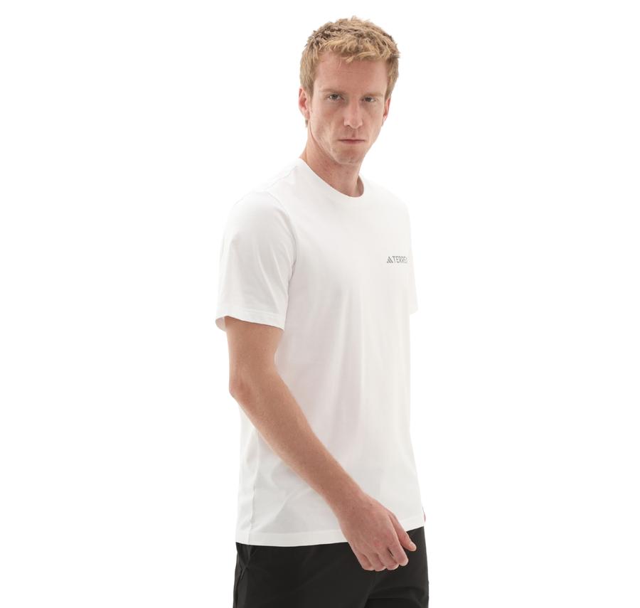 adidas Terrex Mountaın Tee Erkek T-Shirt Beyaz adidas Terrex Mountaın Tee Erkek T-Shirt Beyaz
