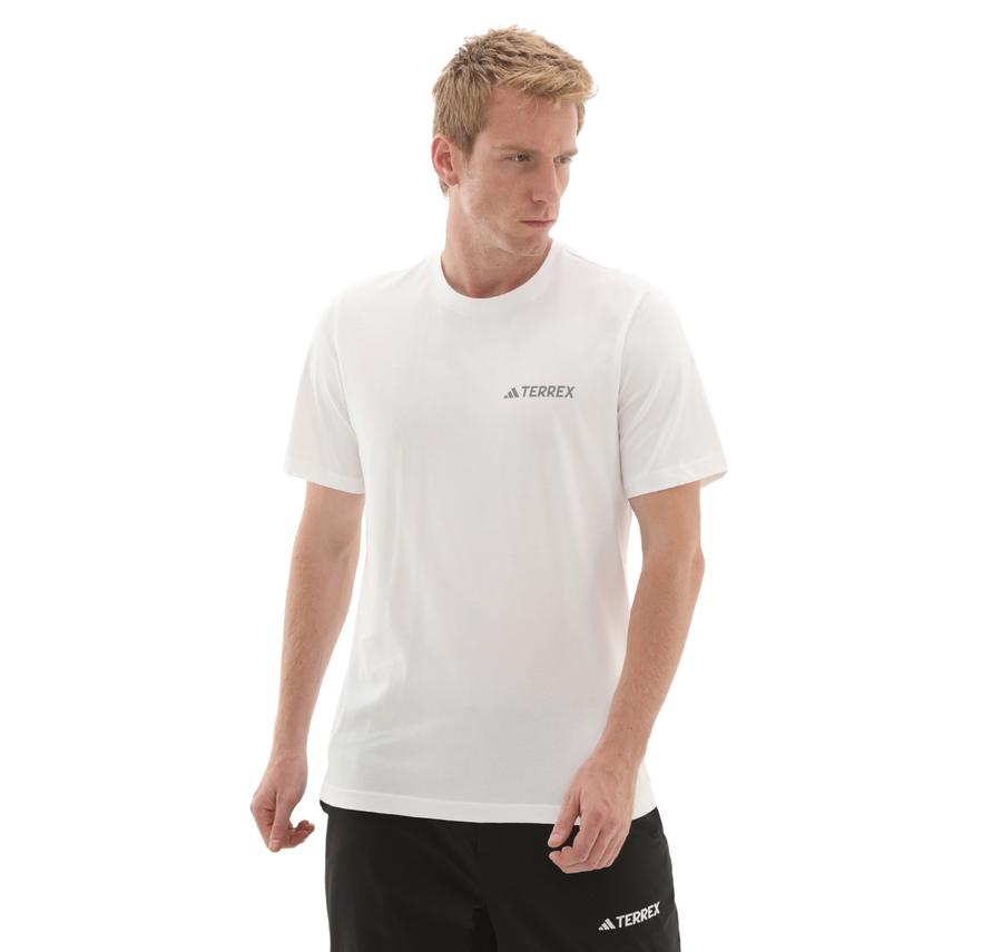 adidas Terrex Mountaın Tee Erkek T-Shirt Beyaz adidas Terrex Mountaın Tee Erkek T-Shirt Beyaz