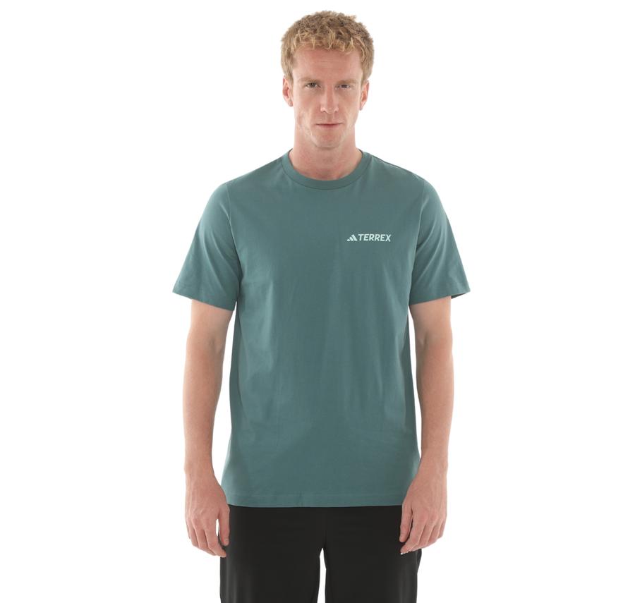 adidas Terrex Mountaın Tee Erkek T-Shirt Yeşil adidas Terrex Mountaın Tee Erkek T-Shirt Yeşil