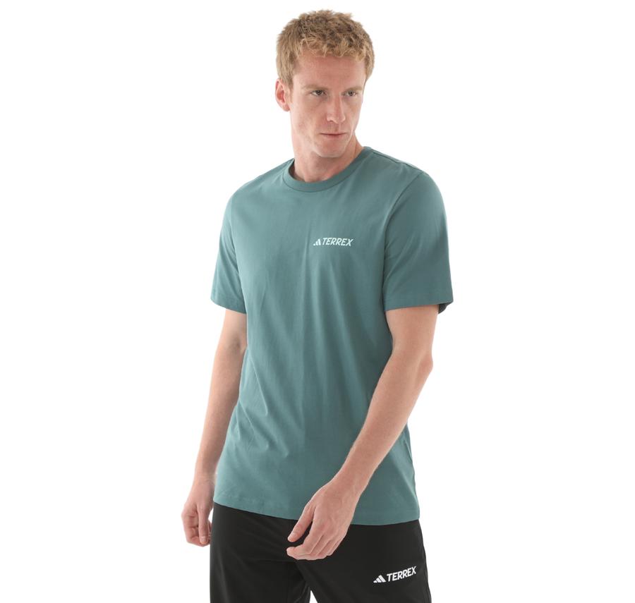 adidas Terrex Mountaın Tee Erkek T-Shirt Yeşil adidas Terrex Mountaın Tee Erkek T-Shirt Yeşil
