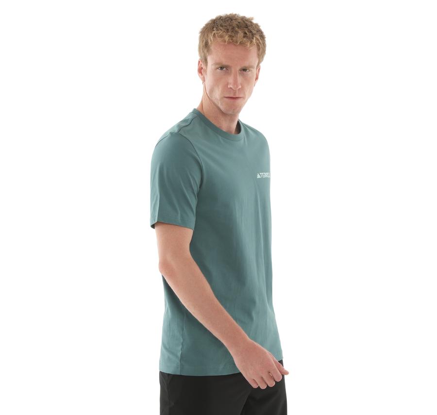 adidas Terrex Mountaın Tee Erkek T-Shirt Yeşil adidas Terrex Mountaın Tee Erkek T-Shirt Yeşil