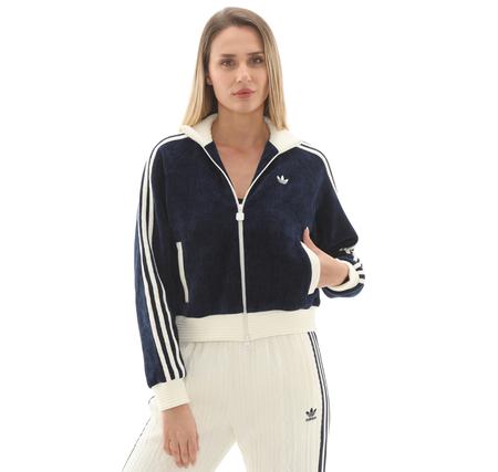 adidas Velour Knıt Tt Kadın Ceket Lacivert adidas Velour Knıt Tt Kadın Ceket Lacivert